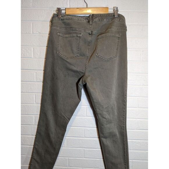 Torrid Jeans Women Sz 14R Gray Green Denim Mid Rise Slim Fit Pants - Picture 4 of 5